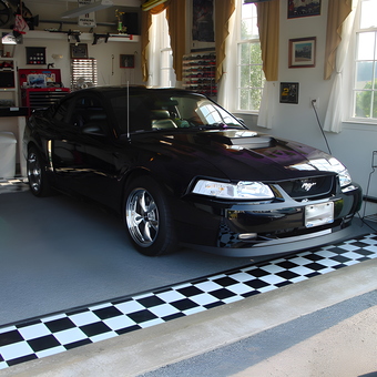 Mustang in Clean Garage with Checkered Flooring - Bob from Westminster, MD