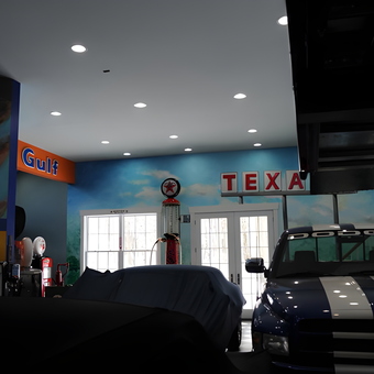 Garage with Vintage Gas Pump and Gulf Signs - Robert from Tenafly, NJ