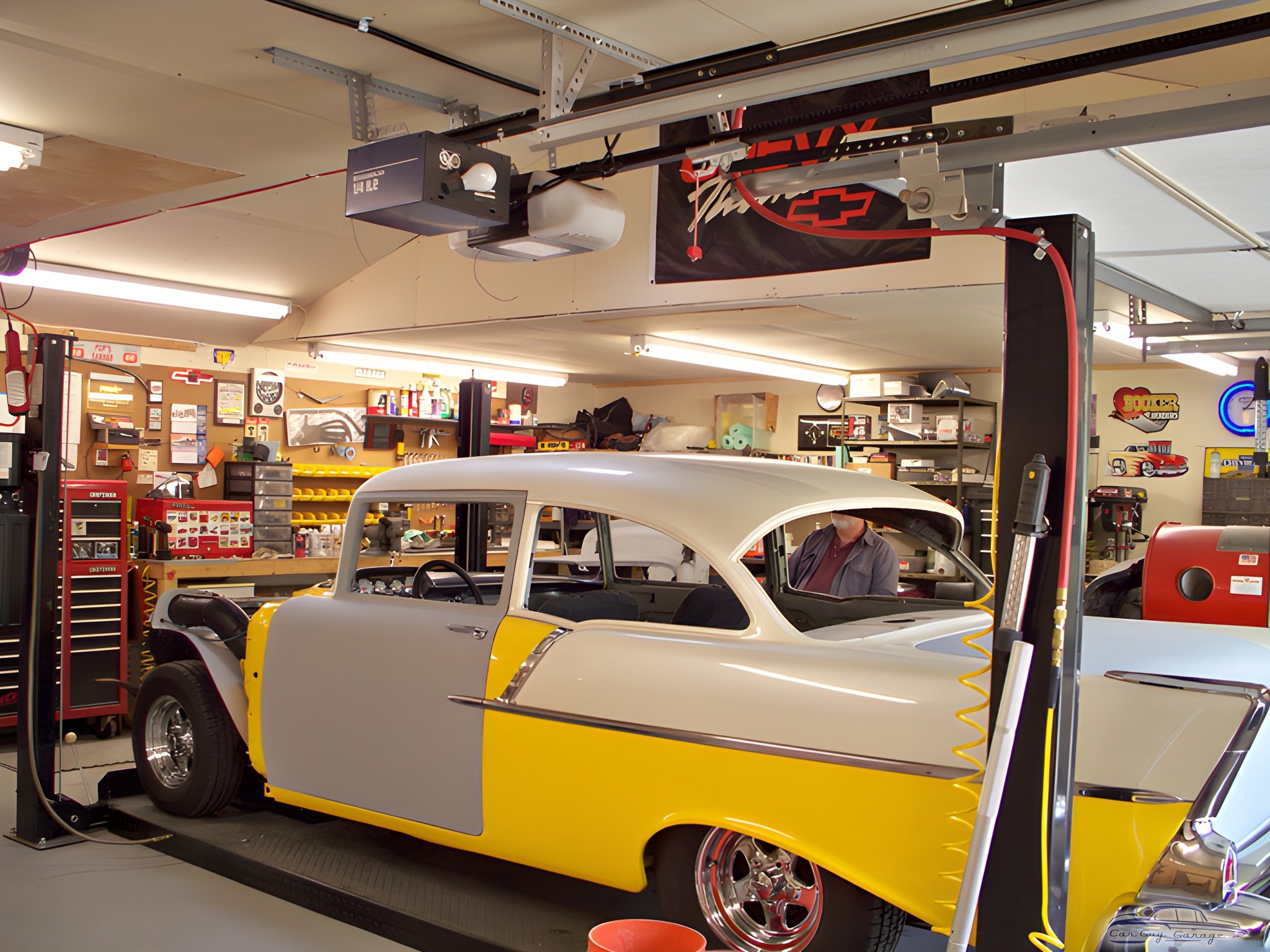 Classic Car on Lift in Organized Garage - Dennis from Elkhorn, WI