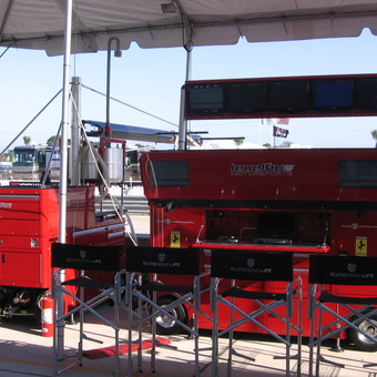 Red Garage Tool Cabinets and Workstations Setup - Custom Aluminum
