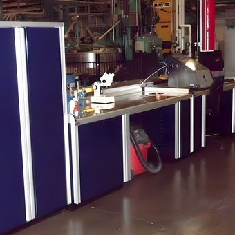 Aluminum Garage Cabinets and Workbench Setup - Custom Aluminum