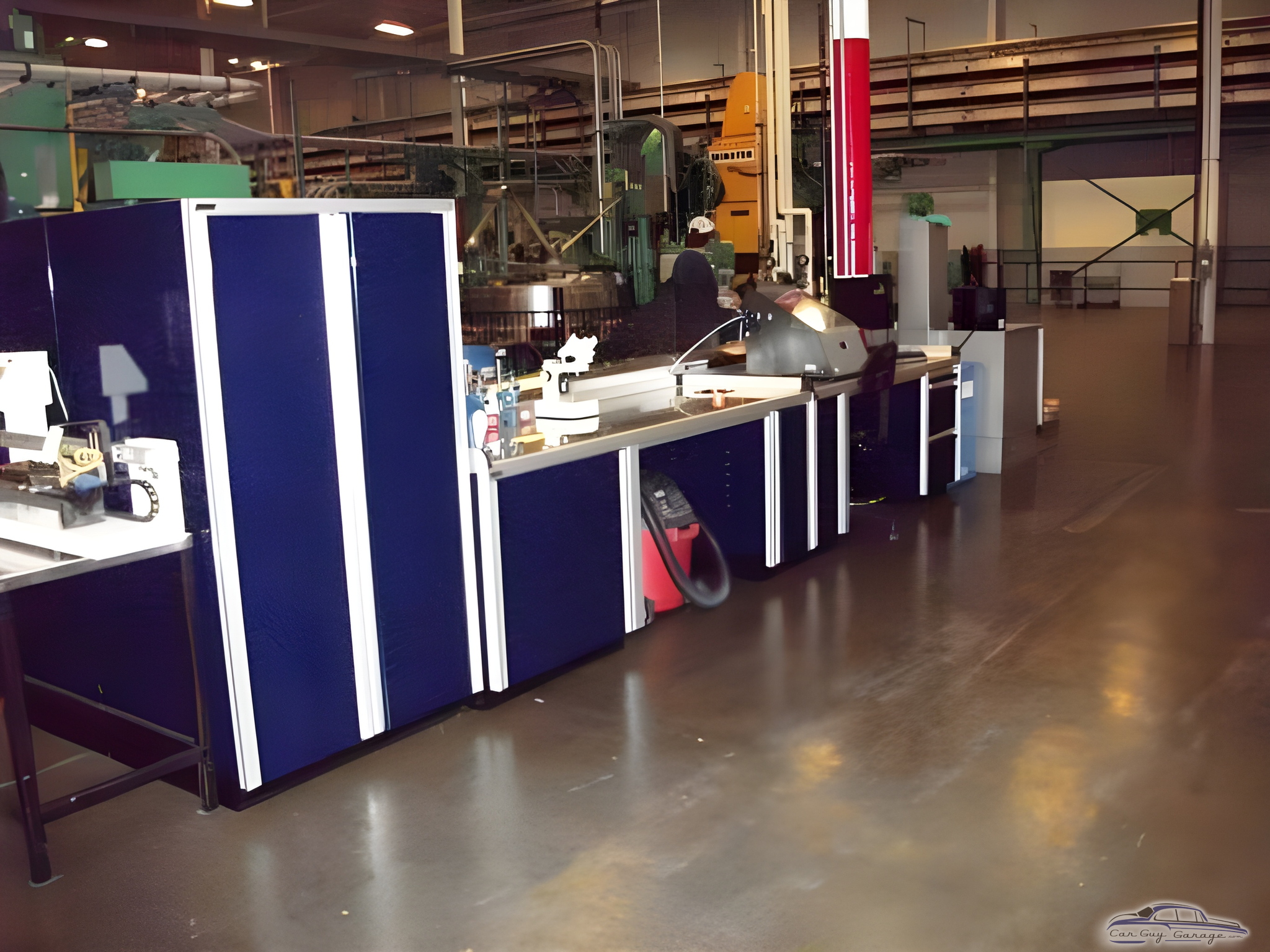 Industrial Garage Cabinets and Workbenches Setup - Custom Aluminum