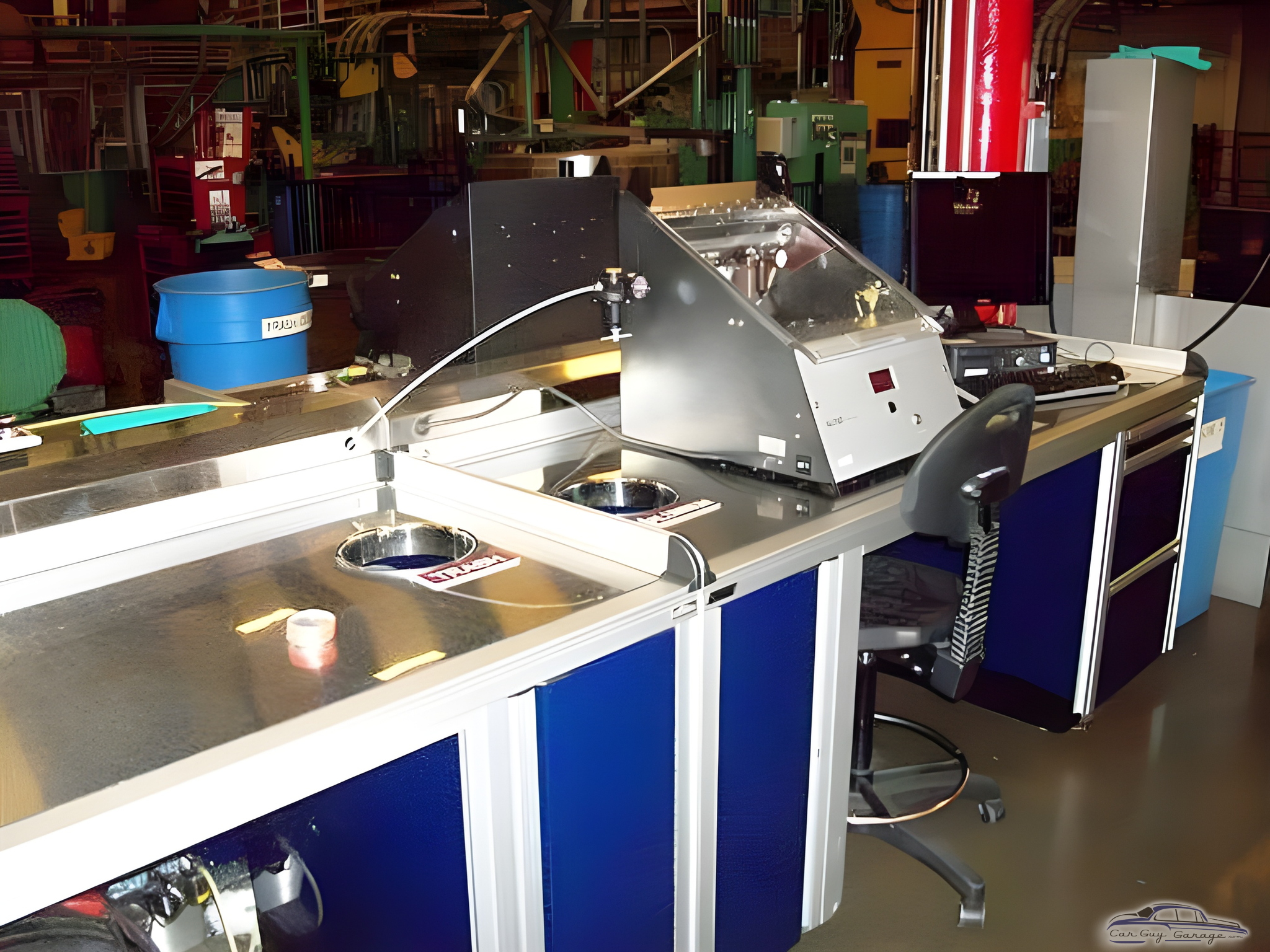Industrial Aluminum Workbench With Equipment and Chair - Custom Aluminum