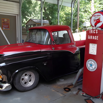 Classic Chevy Truck and Retro Gas Pump Display - Eric from Manassas, VA