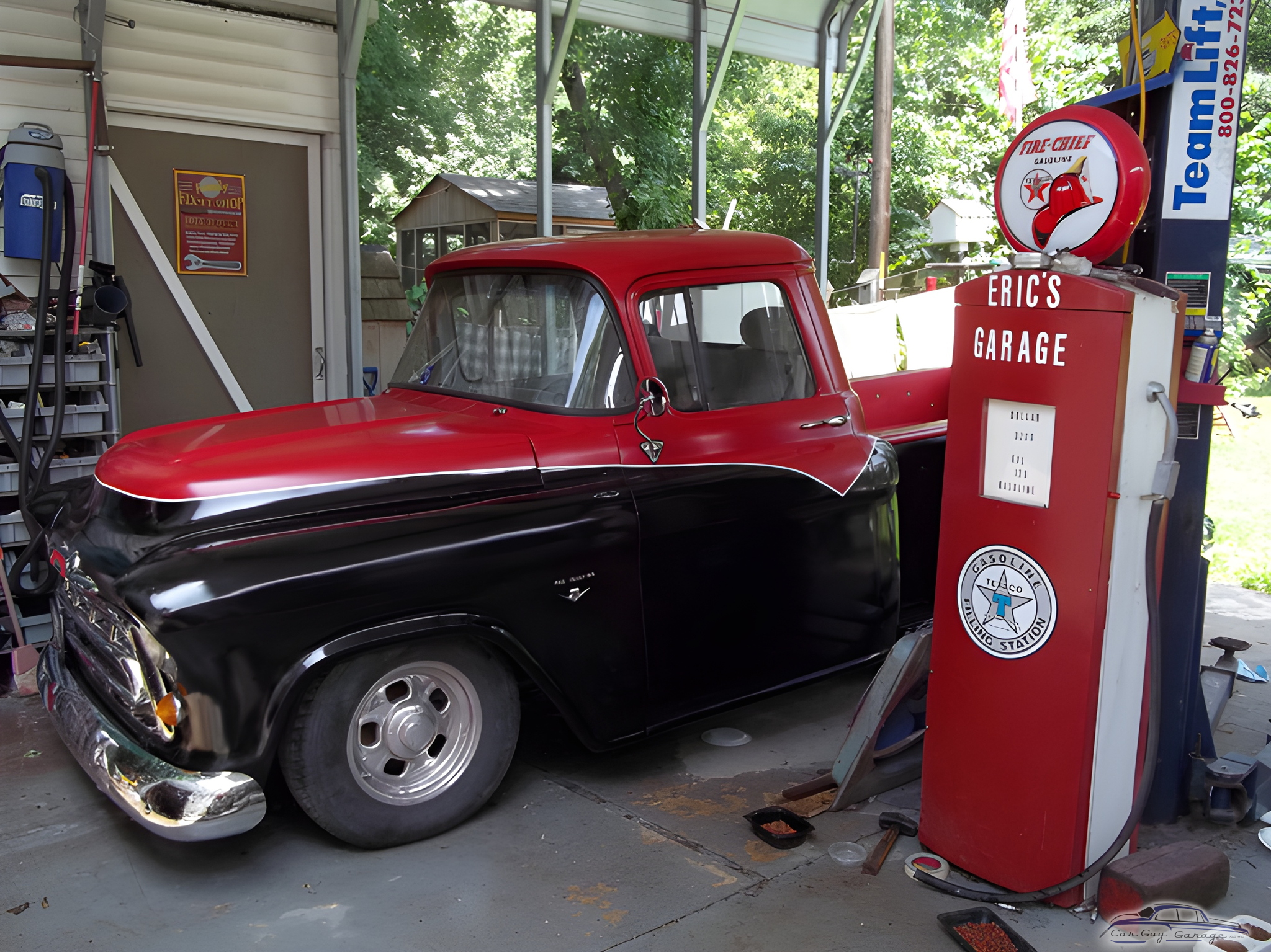 Classic Chevy Truck and Retro Gas Pump Display - Eric from Manassas, VA