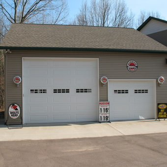 Garage with Vintage Gas and Oil Signs - Al from Caledonia, MI
