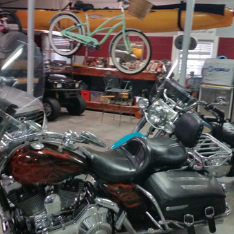 Motorcycles, Bicycles, and Kayak Storage Solutions - Brandon Carroll from Hollywood, S. Carolina