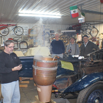 Classic Car Garage with Vintage Signs and Bicycles - Richard from Lansing, Mich