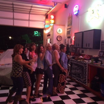 Garage Party with Neon Signs and Cabinets - Brad from Highland Village, Tx