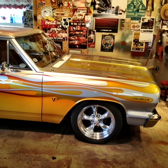 Classic Chevelle with Flame Paint and Wall Decor - Rick from Port Hadlock, Washington