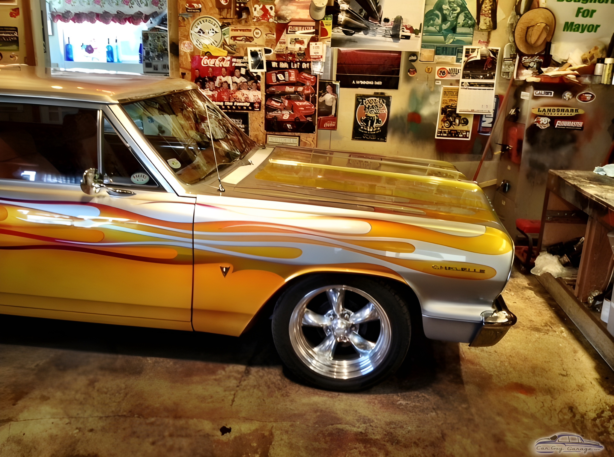 Classic Chevelle with Flame Paint and Wall Decor - Rick from Port Hadlock, Washington