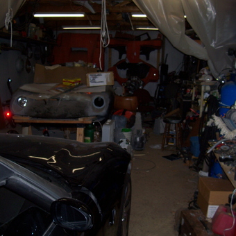 Organized Garage with Workbenches, Car Parts, and Air Compressor - J Allen from Kansas City, MO