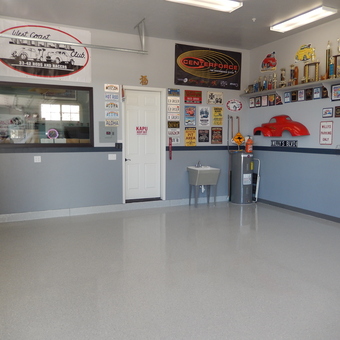 Trophy Display and Car Signs in Clean Garage - GasserVic from Prescott, AZ