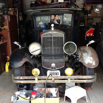 Vintage Car Restoration Garage with Signs and Tools - Al from Columbus, OH