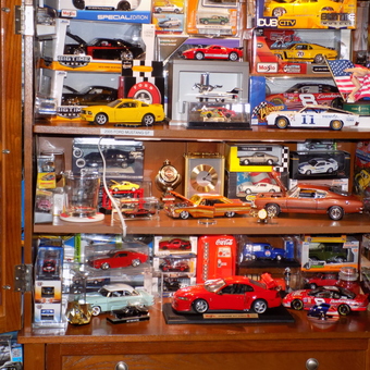 Diecast Car Collection Displayed in Cabinet - Tom from North Reading, Massachusetts