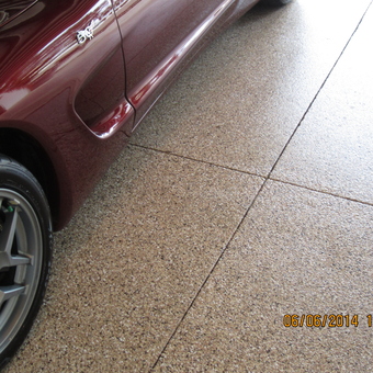Epoxy Coated Garage Floor with Sports Car - ToNY from Leland, NC