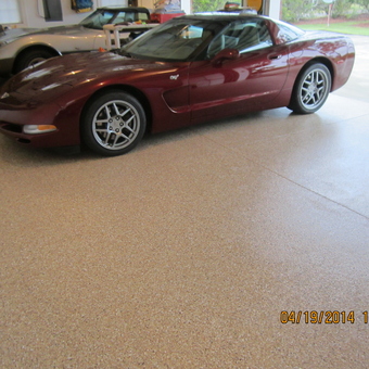 Epoxy Coated Garage Floor with Sports Cars - ToNY from Leland, NC