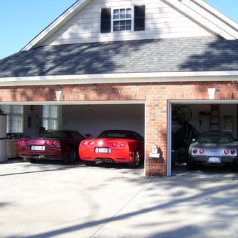 Three Corvette Garage with Storage Cabinets - ToNY from Leland, NC