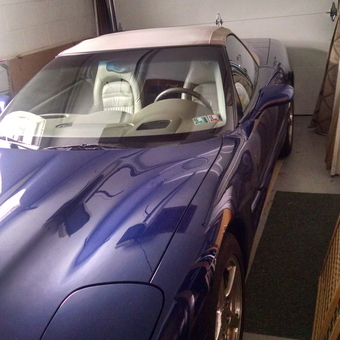 Blue Sports Car in Clean Garage - Ted Zolna from New Kensington, PA