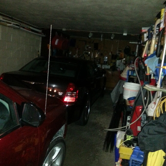 Two Car Garage with Shelving and Storage Bins - Nick from Pittsburgh, PA