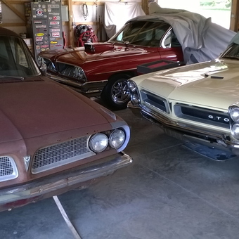 Classic Pontiacs and Garage Decor with Tool Storage - PMD GUY from Bucyrus, Kansas