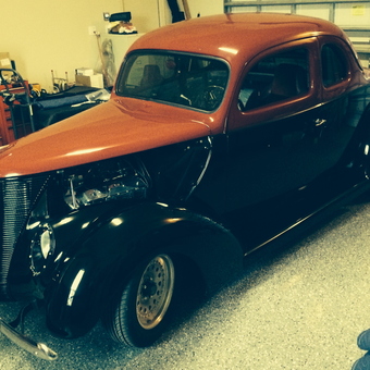 Classic Car and Tool Chest in Tidy Garage - Garage Mahal from Tomball, Texas