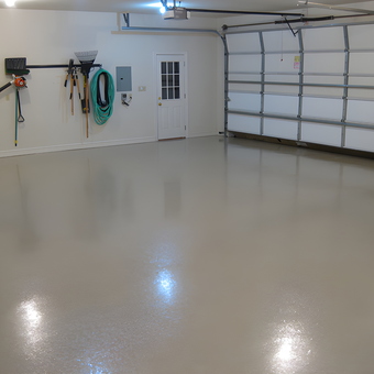 Epoxy Coated Garage Floor with Wall Storage - Steve from New Holland, PA