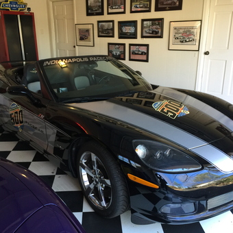 Indy 500 Corvette, Checkered Floor, Red Cabinet - Indy Man from Wetumpka, AL