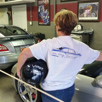 Garage with Silver Sports Cars and Wall Decor - Brandoni from Hollywood, SC
