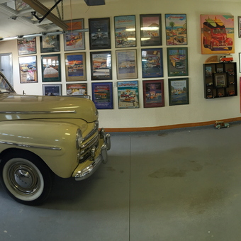 Classic Car Garage With Wall Art Posters - Spanky from Montrose, Colorado