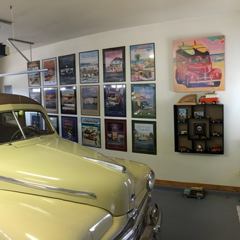 Classic Car Garage with Automotive Art and Diecast Models - Spanky from Montrose, Colorado