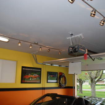 Track Lighting and Garage Decor with Art - Daniel Vielhaber from Indianapolis, In