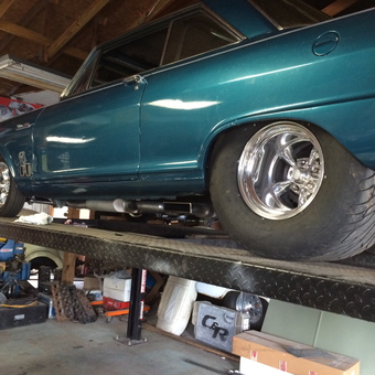 Classic Car on Four Post Lift in Organized Garage - Gary from Davenport, Florida