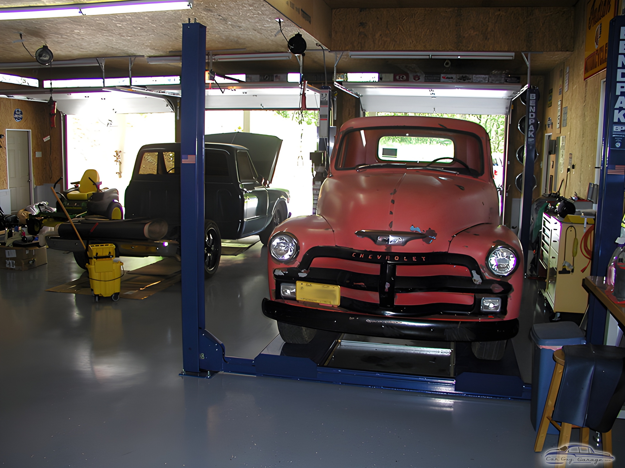 Classic Chevrolet Trucks and Car Lift in Spacious Garage - Ronnie from Rome, GA