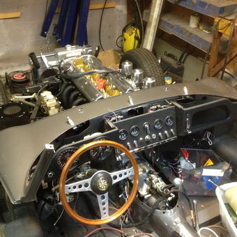 Classic Car Restoration with Gauges and Wood Steering Wheel - Jagmann from 4347 Lye, Rogaland