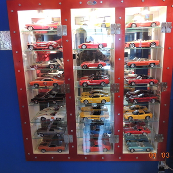 Glass Display Cabinet With Diecast Cars Collection - Andre Lechasseur from Pointe Calumet, Quebec