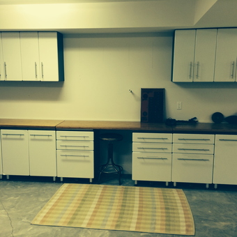 White Garage Cabinets and Wood Countertops - Rjlsat from Delray Beach, FL