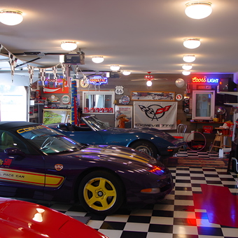 Corvette Showroom Garage with Neon Signs and Decor - Bill from Bismarck, ND
