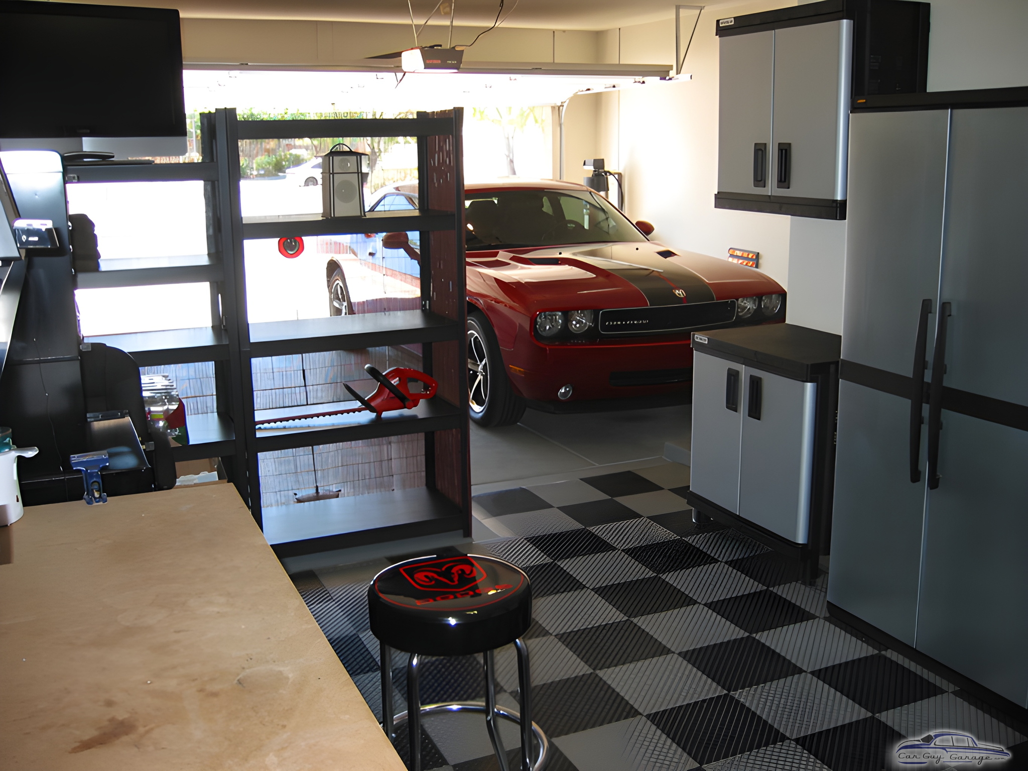 Organized Garage with Cabinets, Shelving, and Dodge Stool - Svein from Avondale, AZ