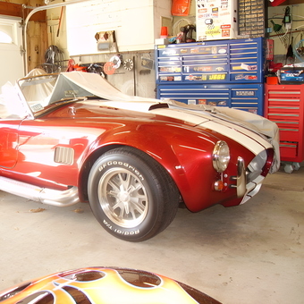 Classic Red Cobra and Tool Chests in Garage - bella from Milford, MA