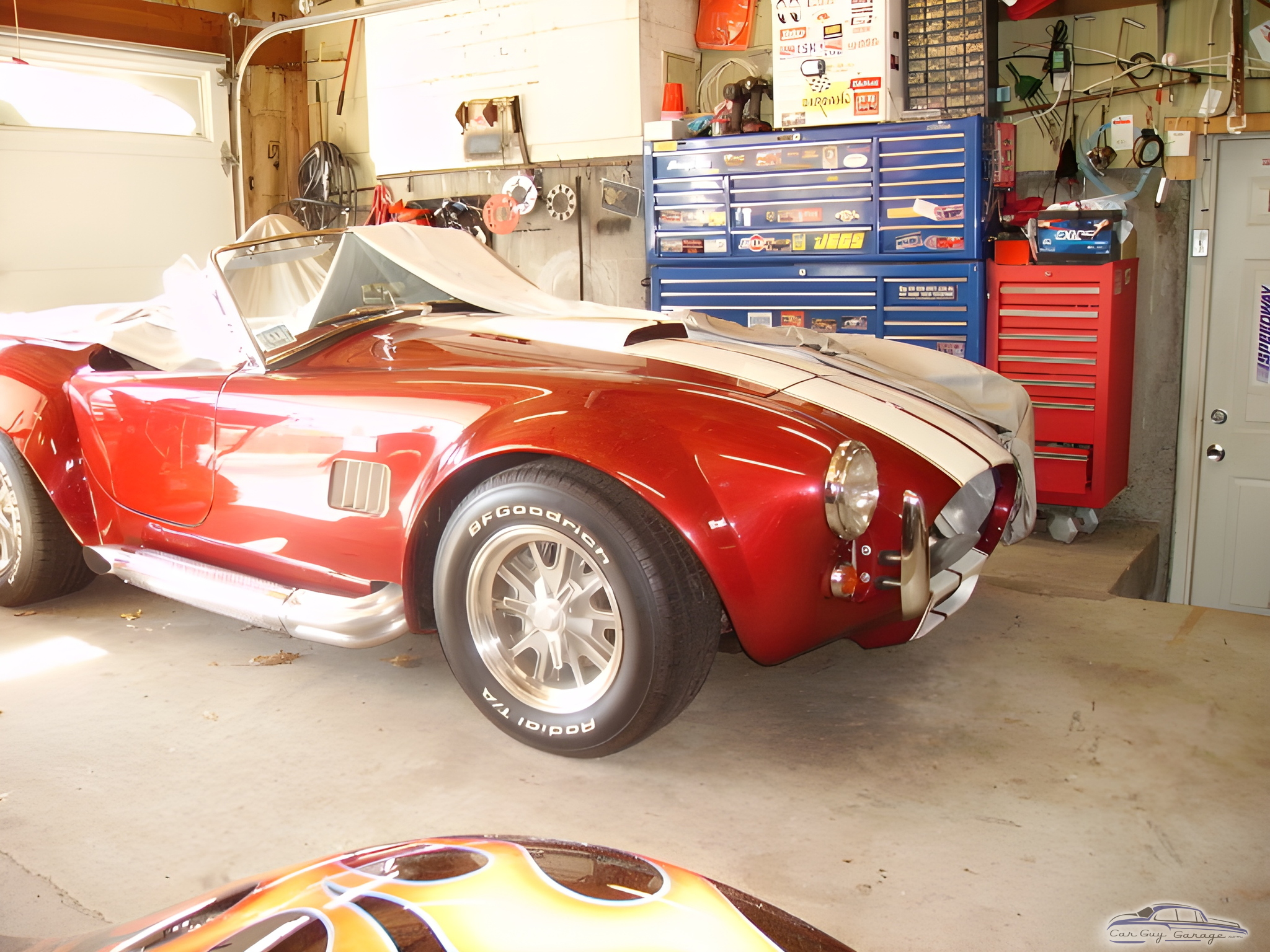Classic Red Cobra and Tool Chests in Garage - bella from Milford, MA