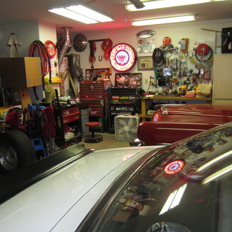 Classic Car Garage With Neon Sign and Tool Storage - Mike P. from Surprise, Az.
