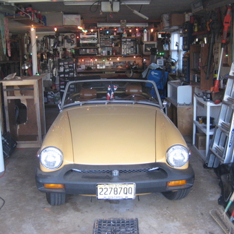 Classic car and organized tools in garage - cornerwinds from Cinnaminson, NJ