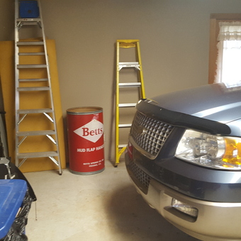 Garage With Ladders, Storage Bins, and Truck - Todd from Vale, North Carolina
