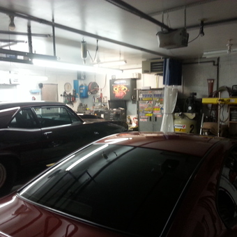 Classic Cars and Organized Garage Workspace - bappy from simsbury, ct