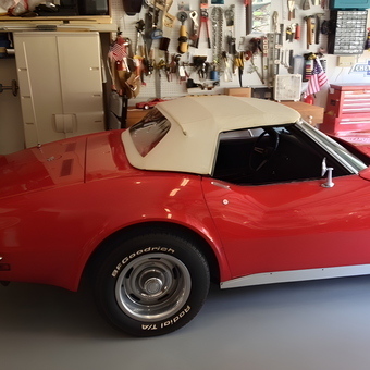 Classic Red Corvette and Organized Garage Tools - Corney from Lilburn, Georgia