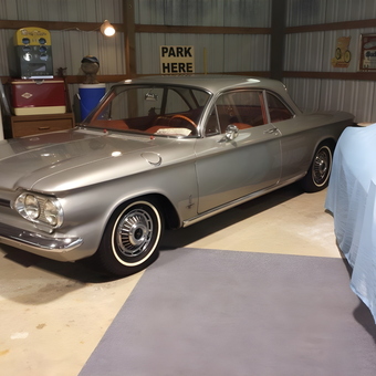 Classic Silver Car and Vintage Garage Decor - Gary from Kalamazoo, MI