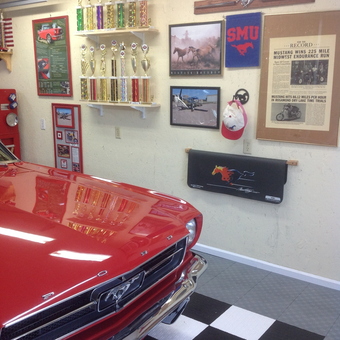 Mustang Garage with Trophies and Wall Decor - Steve from Van Alstyne, Texas