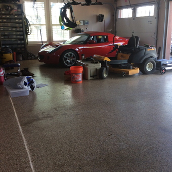 Organized Garage with Sports Car and Storage Solutions - Lowtush from San Antonio, TX