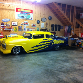 Custom Yellow Drag Car and Vintage Wall Signs - LarryDog from Texarkana, Texas